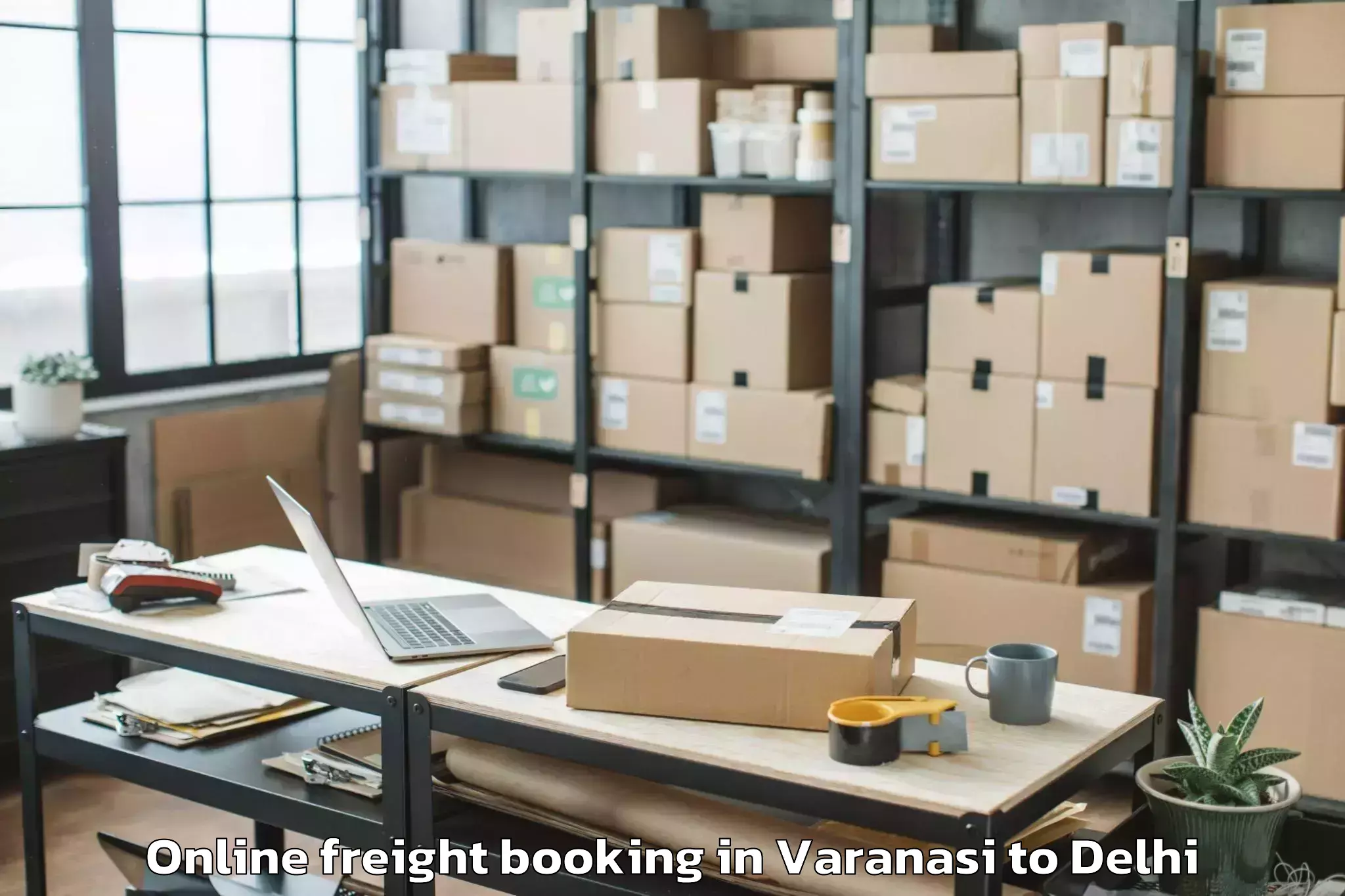 Discover Varanasi to Jmd Kohinoor Mall Online Freight Booking